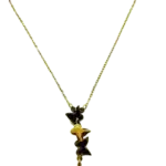 Anti Tarnish Stainless Steel Black and Gold Butterfly Necklace