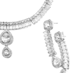 Beautiful Zircon Pear Drop Set with Drop Earrings (mix cuts)