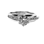 Silver Cubic Zirconia Double Layer Band Ring