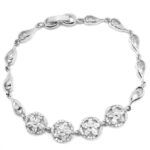 Silver Cubic Zirconia Star Rings Braclet