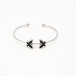 Anti Tarnish Silver Plated Double Butterfly Hand Cuff