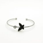 Silver Stainless Steel Butterfly Hand Cuff