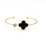 Anti Tarnish Stainless Steel Flower Hand Cuff