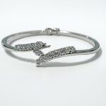 Silver Cubic Zirconia Shinning Round Stone Braclet