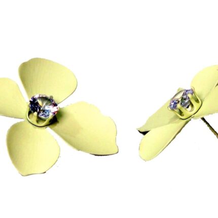 Flower with stone studs earrings