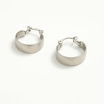 Silver Anti Tarnish Sterling Silver Huggie Earrings