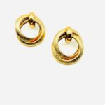 Gold Cocktail Stud Earrings