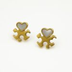 Anti Tarnish Stainless Steel Beautiful Heart Studs