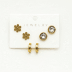 Anti Tarnish Stainless Steel Beautiful Stud Earrings Set