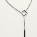 Sterling Silver Squar Handing Necklace