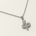 Sterling Silver Cubic Zirconia Snake Necklace