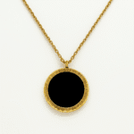 Anti Tarnish Stainless Steel Black and Gold Mellow Necklace