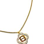 Anti Tarnish Stainless Steel Diamante Flower Necklace