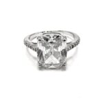 Silver Cubic Zirconia Diamante Band Ring