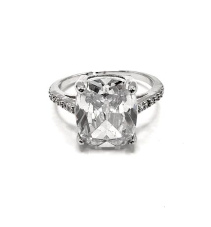 Silver cubic Zarconia Diamante Band Ring