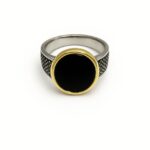 Anti Tarnish Stainless Steel Zigzak Oval Men Rings