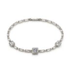 Luna Grace Princess Cut White Stone Tennis Bracelet