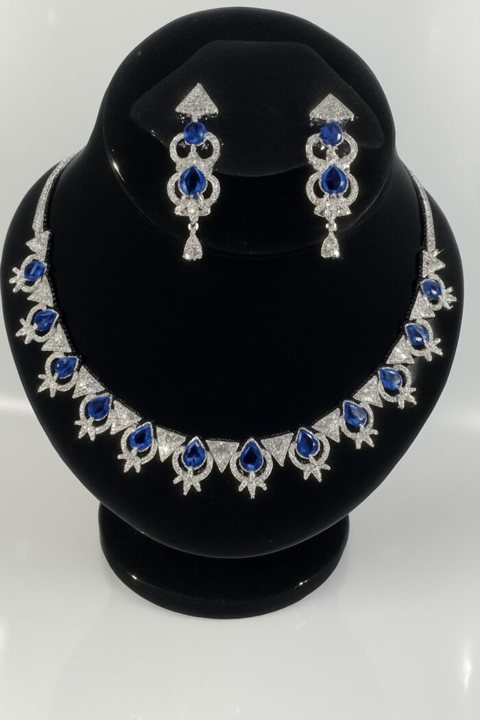 Majestic Crest Sapphire Cubic Zirconia Set - Image 1