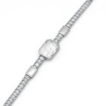 Lunara Frost – Emerald & Baguette-Cut Tennis Bracelet