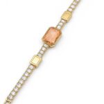 Solia Dusk – Gold Emerald & Baguette-Cut Tennis Bracelet