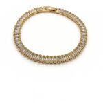 Auric Taper – Golden Tapered Baguette-Cut Tennis Bracelet