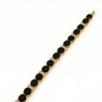 Crown Radiant Black and Gold– Princess-Cut Centerpiece Bracelet