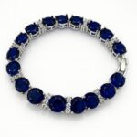 Royal Azure – Silver Round-Cut Cubic Zirconia Bracelet