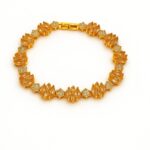 Sunflare Bloom – Gold Marquise-Cut Cubic Zirconia Bracelet