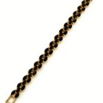Noir Bloom Marquise-Cut Black and Gold Tennis Bracelet