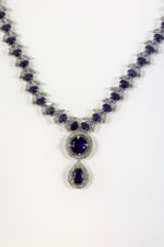 Royal Amethyst Elegance Set with Statement Dangle Earrings