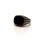 Obsidian Crown Anti-Tarnish Stainless Steel Men’s Ring