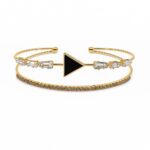 Twinkle Arrow Zircon Handcuff – Elegant Tennis Style Sparkle