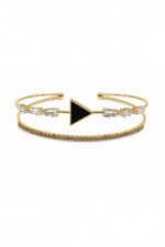 Twinkle Arrow Zircon Handcuff – Elegant Tennis Style Sparkle