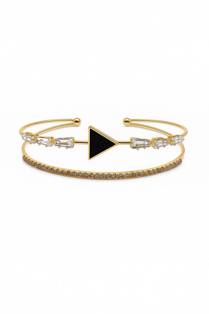 Twinkle Arrow Zircon Handcuff – Elegant Tennis Style Sparkle - Image 1