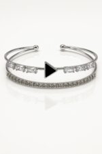 Twinkle Arrow Zircon Handcuff – Elegant Tennis Style Sparkle - Image 2