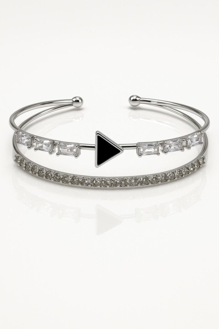Twinkle Arrow Zircon Handcuff – Elegant Tennis Style Sparkle - Image 2