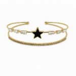Starlight Elegance Zircon Handcuff – Tennis Style Sparkle