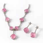 Blush Radiance – Pink Cushion-Cut Cubic Zirconia Set