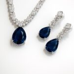 Royal Teardrop Sapphire Cubic Zirconia Set