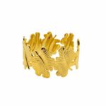 Golden Leaf Luxe – Anti-Tarnish Stainless Steel Handcuff