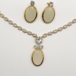 Golden Aura – Cat’s Eye Tennis Set with Earrings