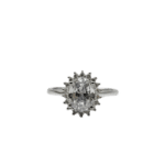 Eternal Spark Ring – Oval White Cubic Zirconia Halo Engagement Ring