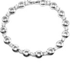 Silver Cubic Zarconia Diamante Rings Braclet