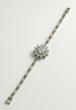 Silver cubic Zarconia Sunflower braclet - Image 2