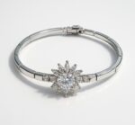 Silver cubic Zarconia Sunflower braclet