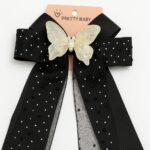 Black Butterfly Bow Clip