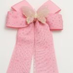 Pink Butterfly Bow Clip
