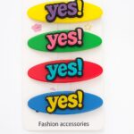 Colorful Yes Alphabet Clips-Set of 3