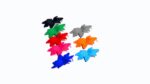 Starfish stud earings in black - Image 2