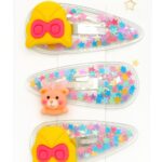 Beautiful Transparent Star Pins with Characters-Set of 3